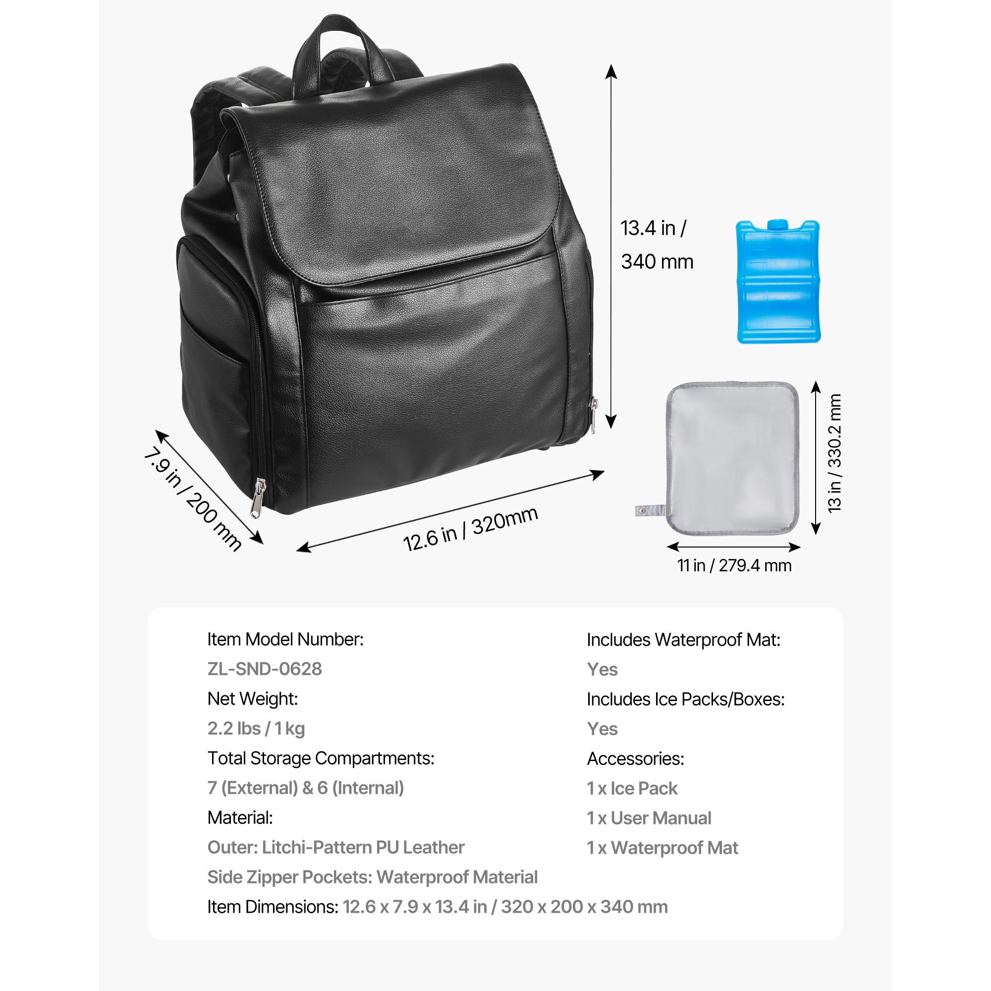 Breast Pump Backpack, Insulated Breastfeeding Bag With Ice Pack_voghion.com